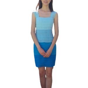 Betsey Johnson blue ombre gradient bandage dress size 2